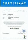 Certifikát Jablotron zabezpečení budov a objektů